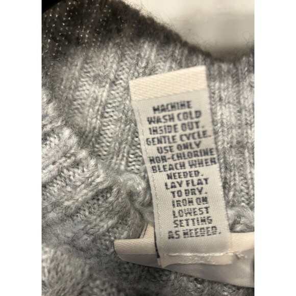 St Johns Bay NWT Gray Tunic Mock Turtleneck Sweater with Pearl Accents Size XXL - Picture 3 of 7